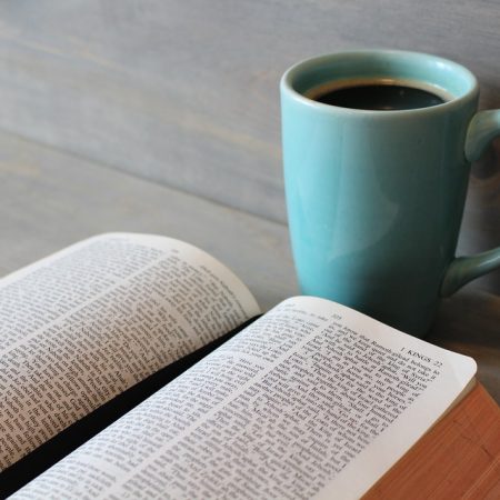 Picture of bible and cup of coffee